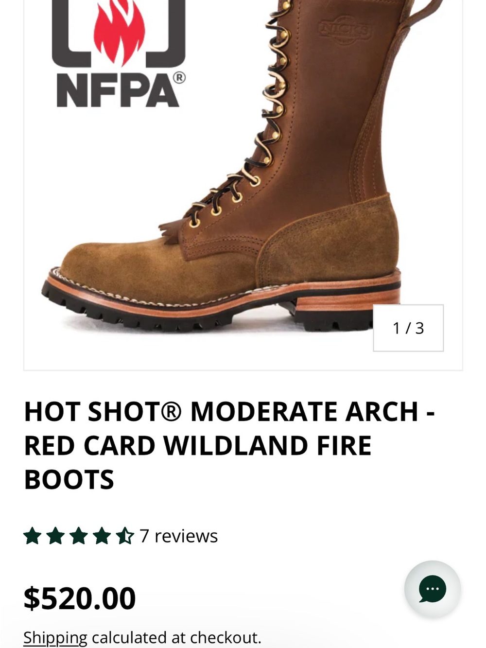 HOT SHOT® MODERATE ARCH -
RED CARD WILDLAND FIRE
BOOTS - Picture 2 of 6